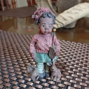 Sarah's Attic Charming Pink and Green Figurine